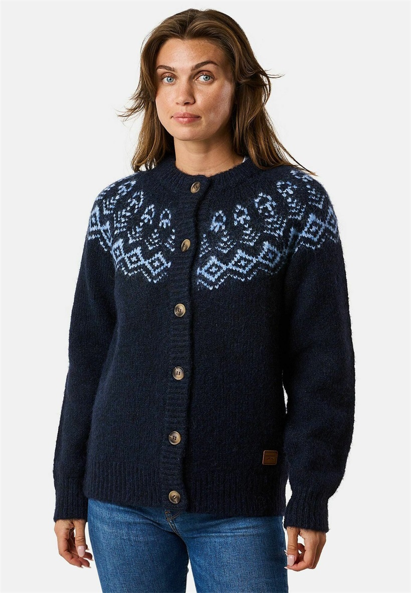 Swedemount LOFOTEN - Strickjacke - navy melange/dunkelblau