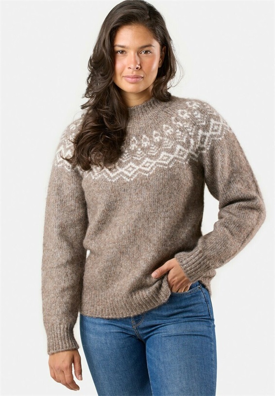 Swedemount LOFOTEN - Strickpullover - beige melange/beige-meliert