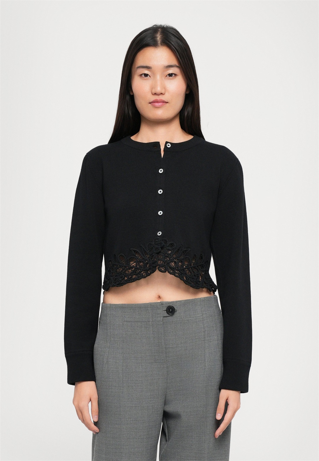 Sea IYLA SOUTACHE - Strickjacke - black/schwarz