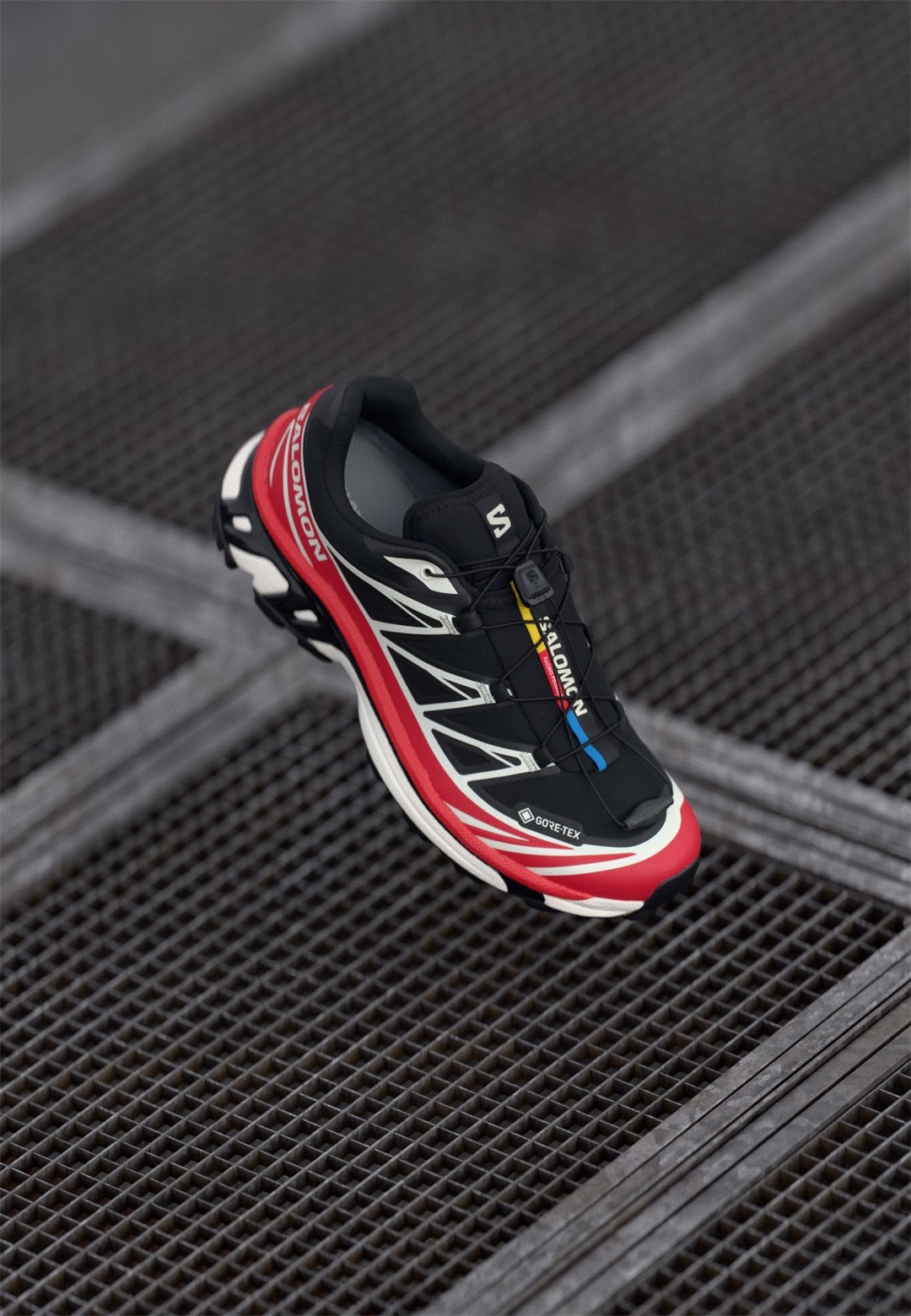 Salomon Sportstyle XT 6 GTX UNISEX - Sneaker low - black/flame scarlet/vanilla ice/schwarz