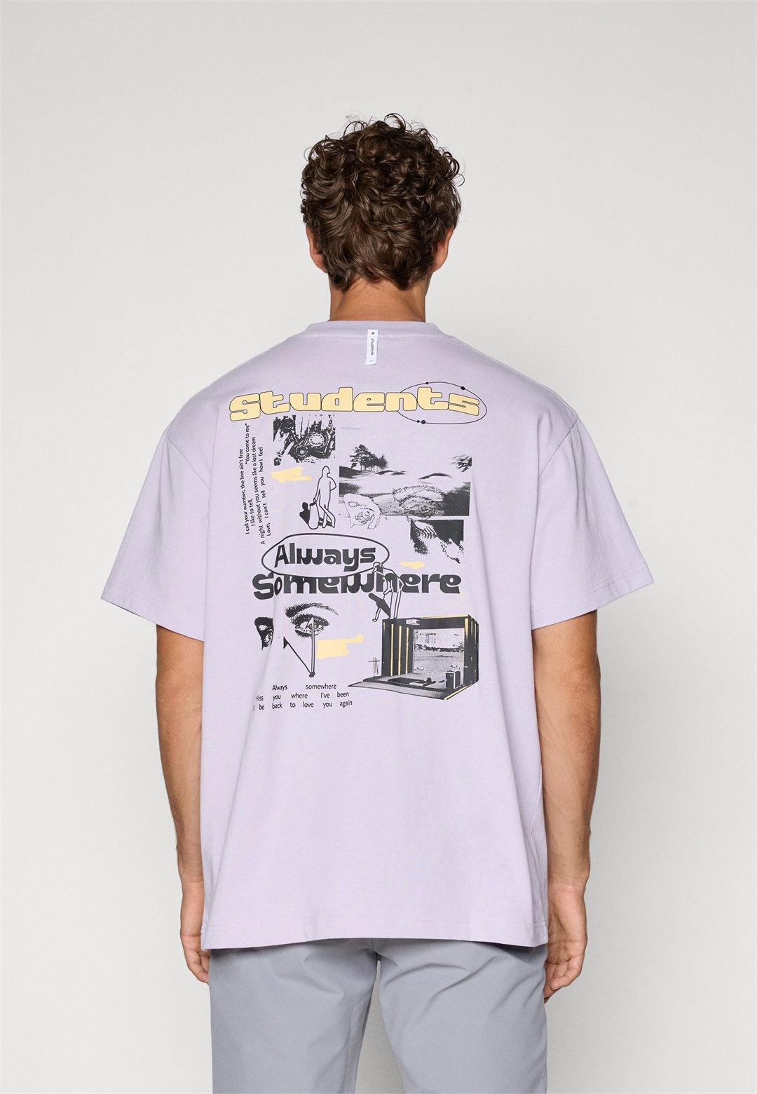 Students ALWAYS SOMEWHERE - T-Shirt print - wisteria/blaugrau
