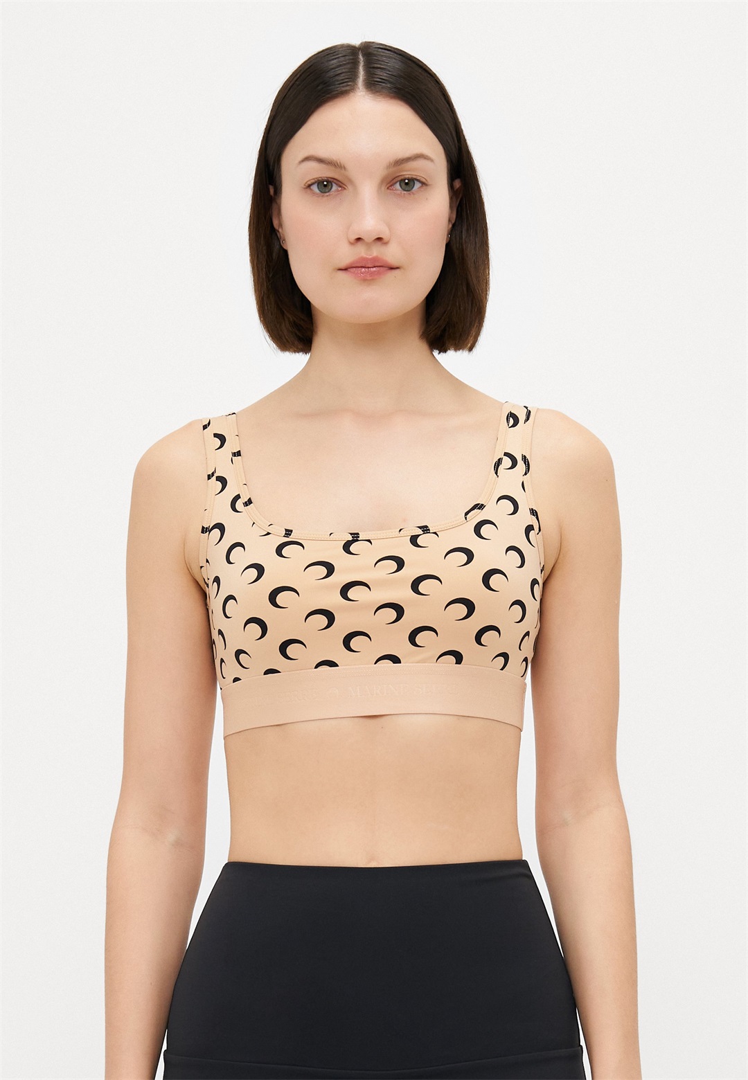 MARINE SERRE MOON BRA - Bustier - tan/schwarz