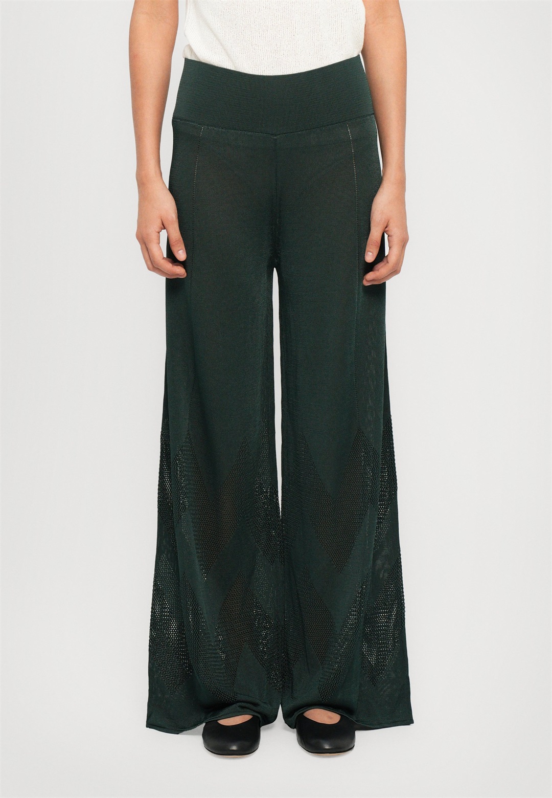 Vanessa Bruno ELLON - Stoffhose - vert bouteille/dunkelgrün