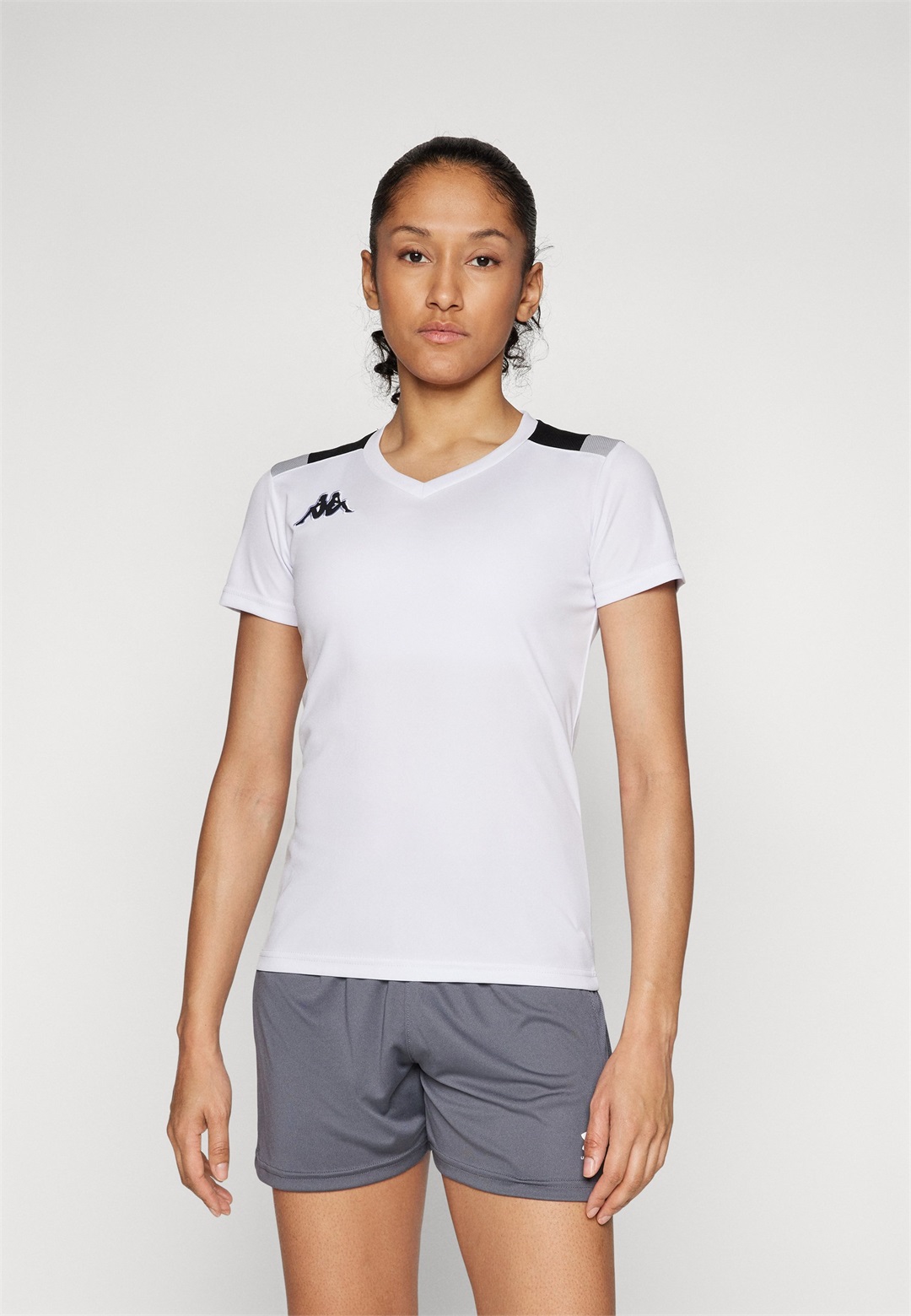 Kappa T-Shirt print - white/black/weiß