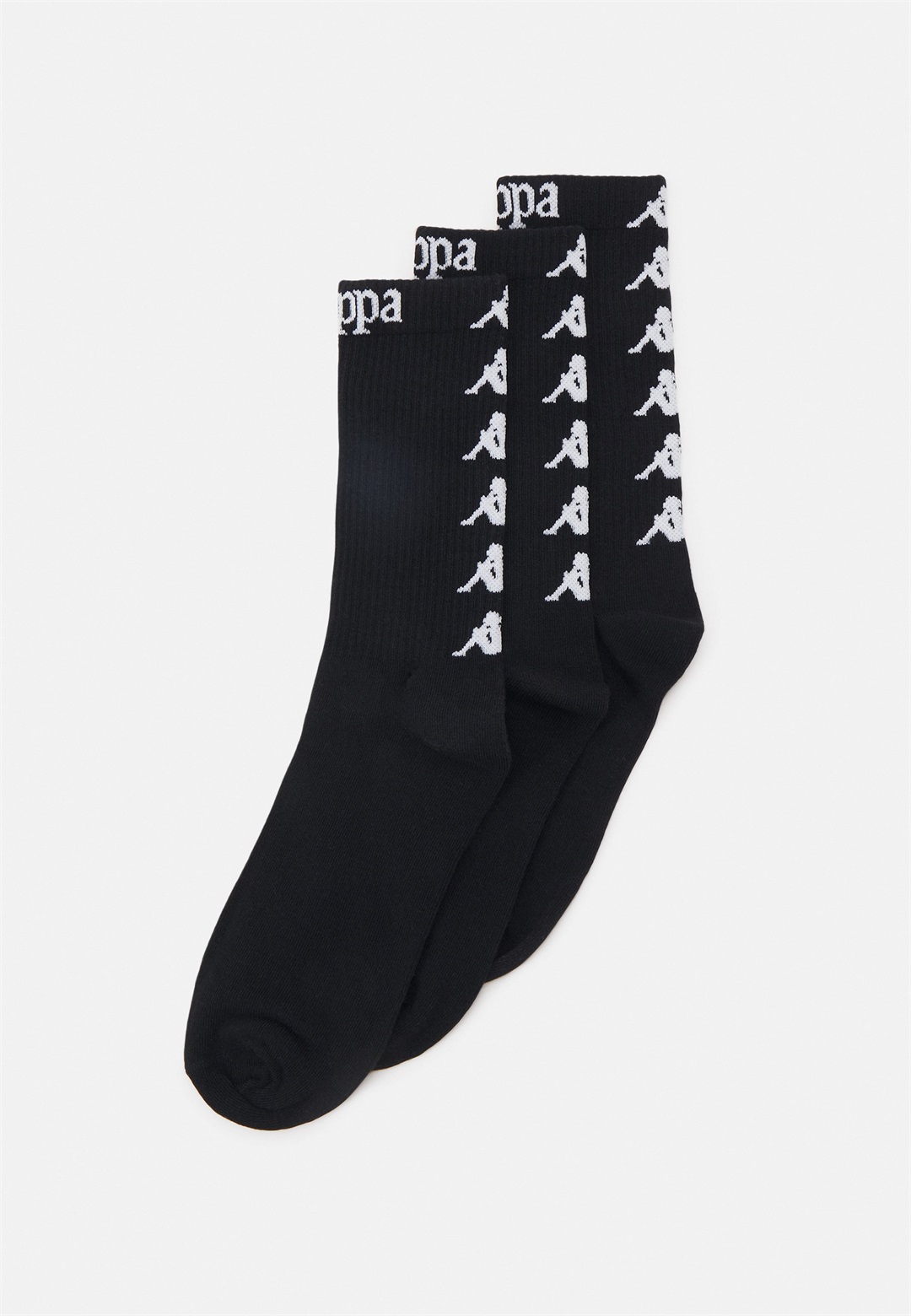 Kappa UNISEX 3 PACK - Sportsocken - black/white/schwarz