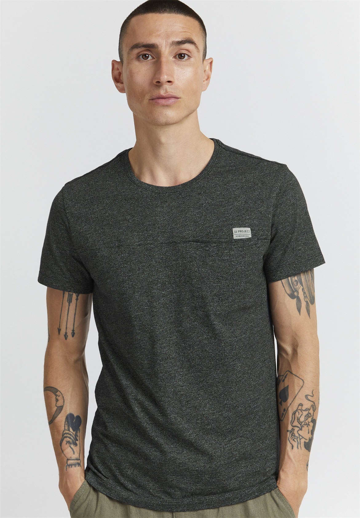 11 Project PRSANTO - T-Shirt basic - black/schwarz