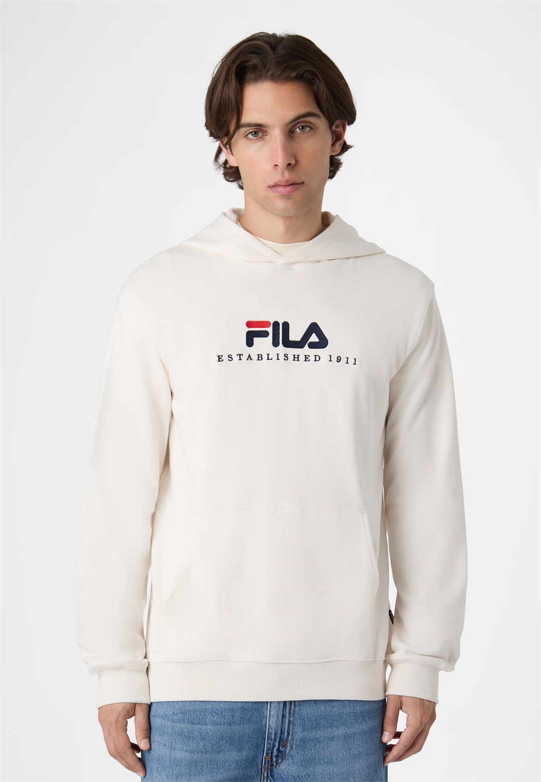 Fila APPAREL VALSERA REGULAR LOGO - Kapuzenpullover - egret/weiß