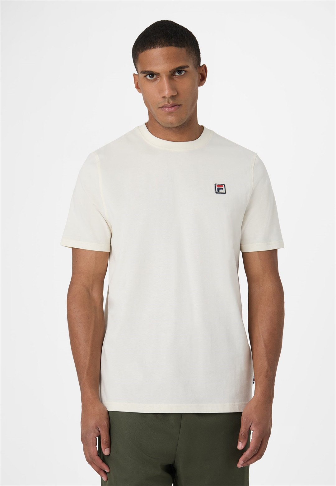 Fila BIELLA REGULAR - T-Shirt basic - egret/weiß