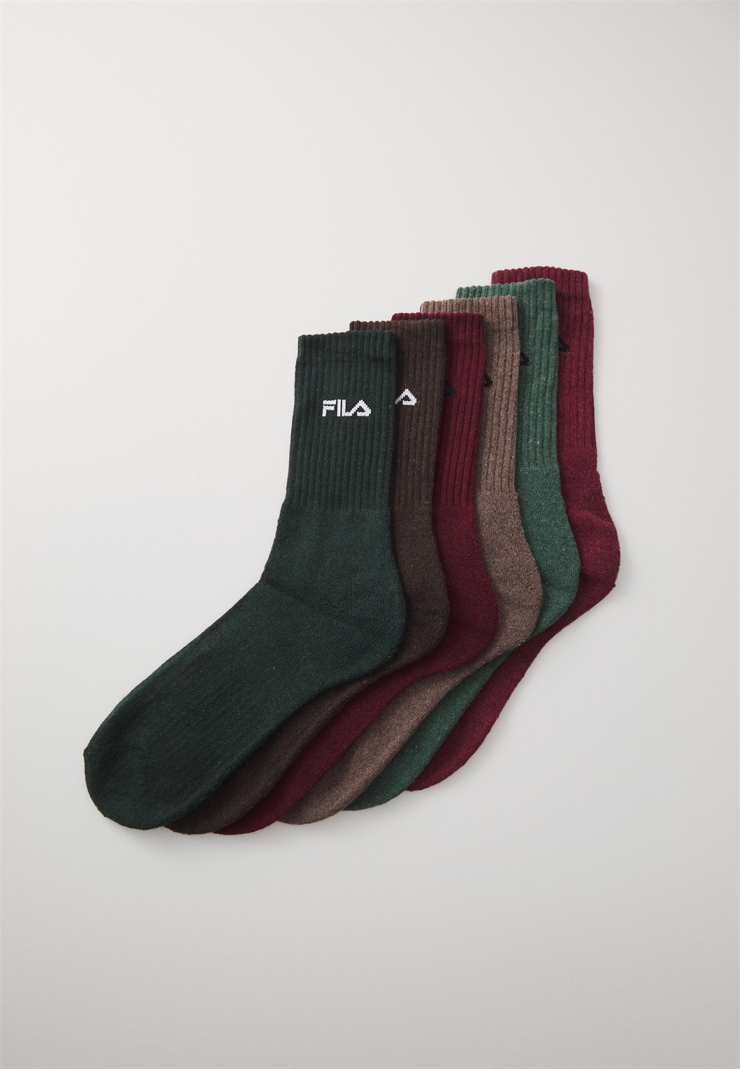 Fila TENNIS SOCKS UNISEX 6 PACK - Socken - bole/latte/jade/olive/grape/claret/mehrfarbig