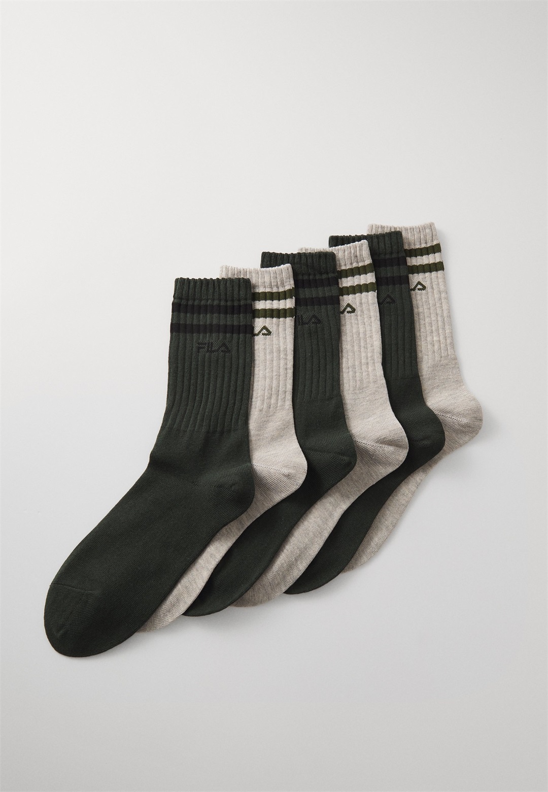 Fila NORMAL LIFESTYLE SOCKS UNISEX 6 PACK - Socken - military/sand/schwarz