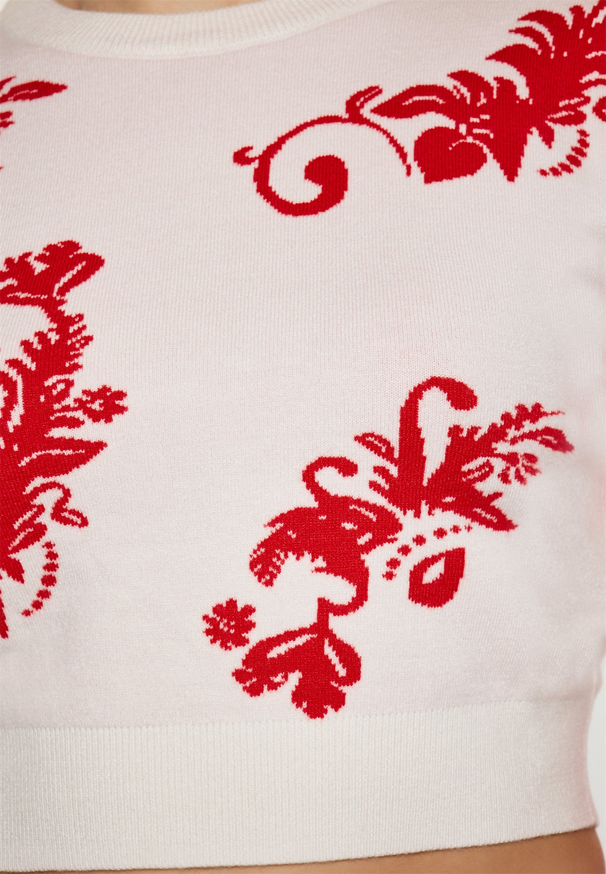 myMo CO-BRANDED WITH EBEEZA - Strickpullover - wollweiss rot/weiß