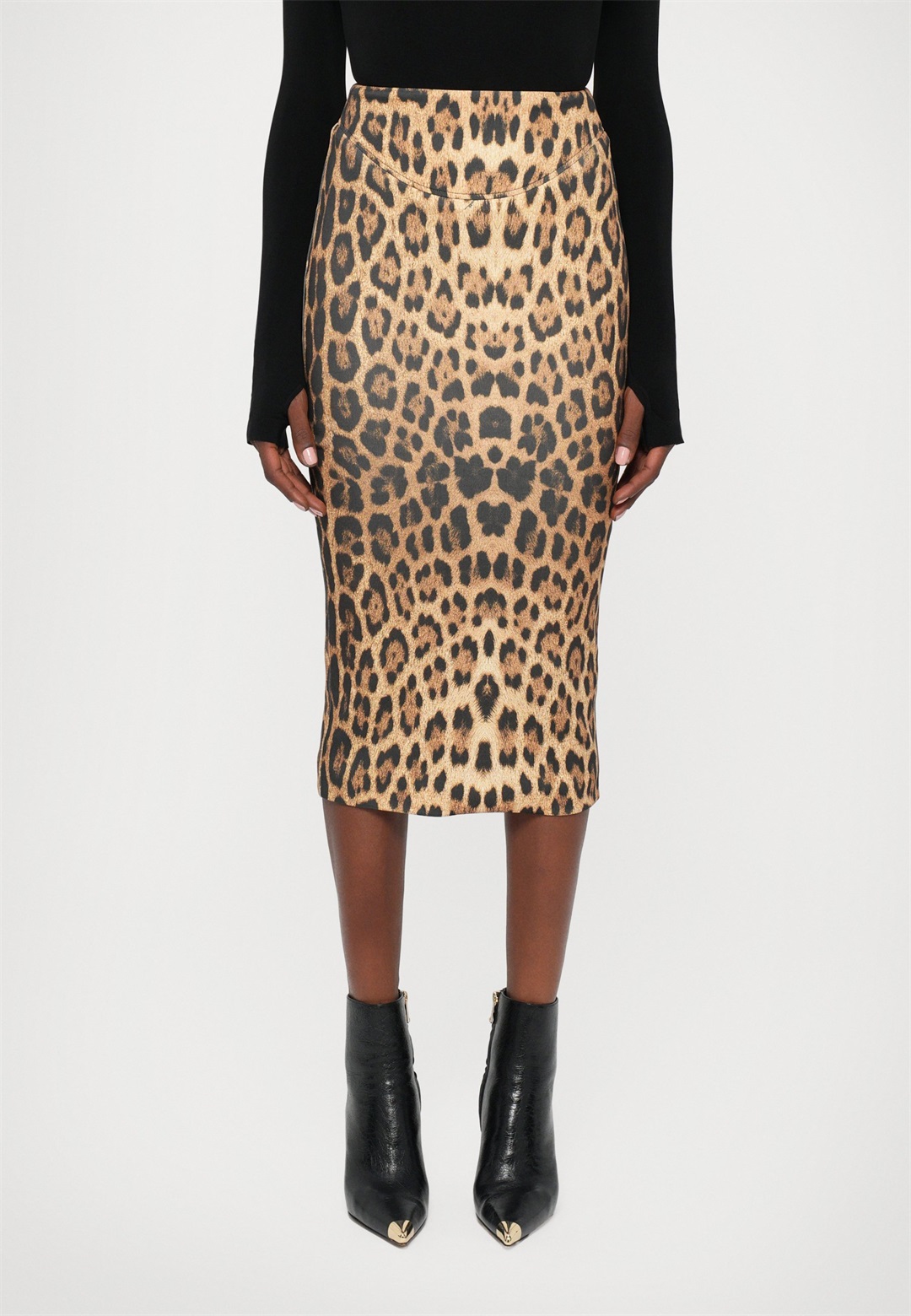 Roberto Cavalli SKIRT JAGUAR - Bleistiftrock - naturale/braun