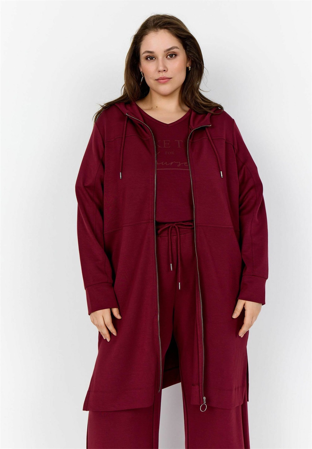 Wasabi Concept Sweatjacke - dark red/dunkelrot