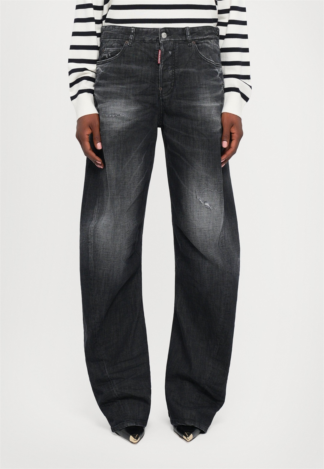Dsquared2 TWISTED - Jeans Relaxed Fit - black/schwarz