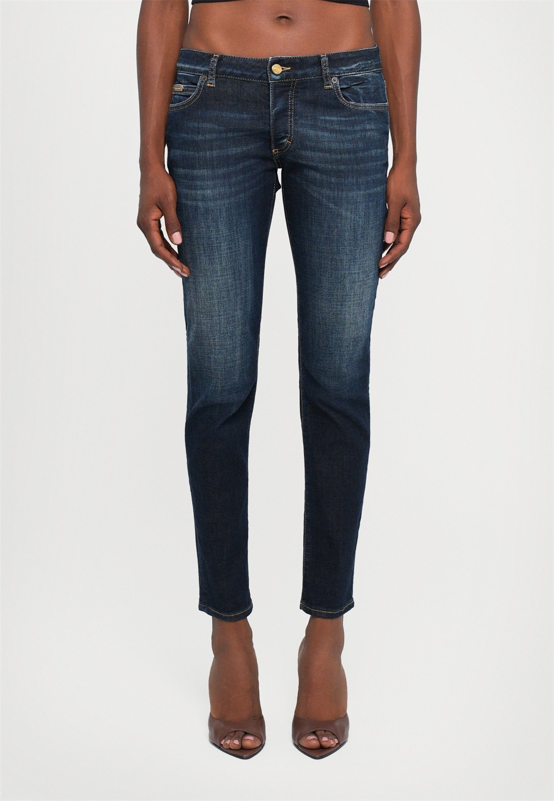 Dsquared2 MEDIUM WAIST JENNIFER - Jeans Slim Fit - navy blue/blue denim