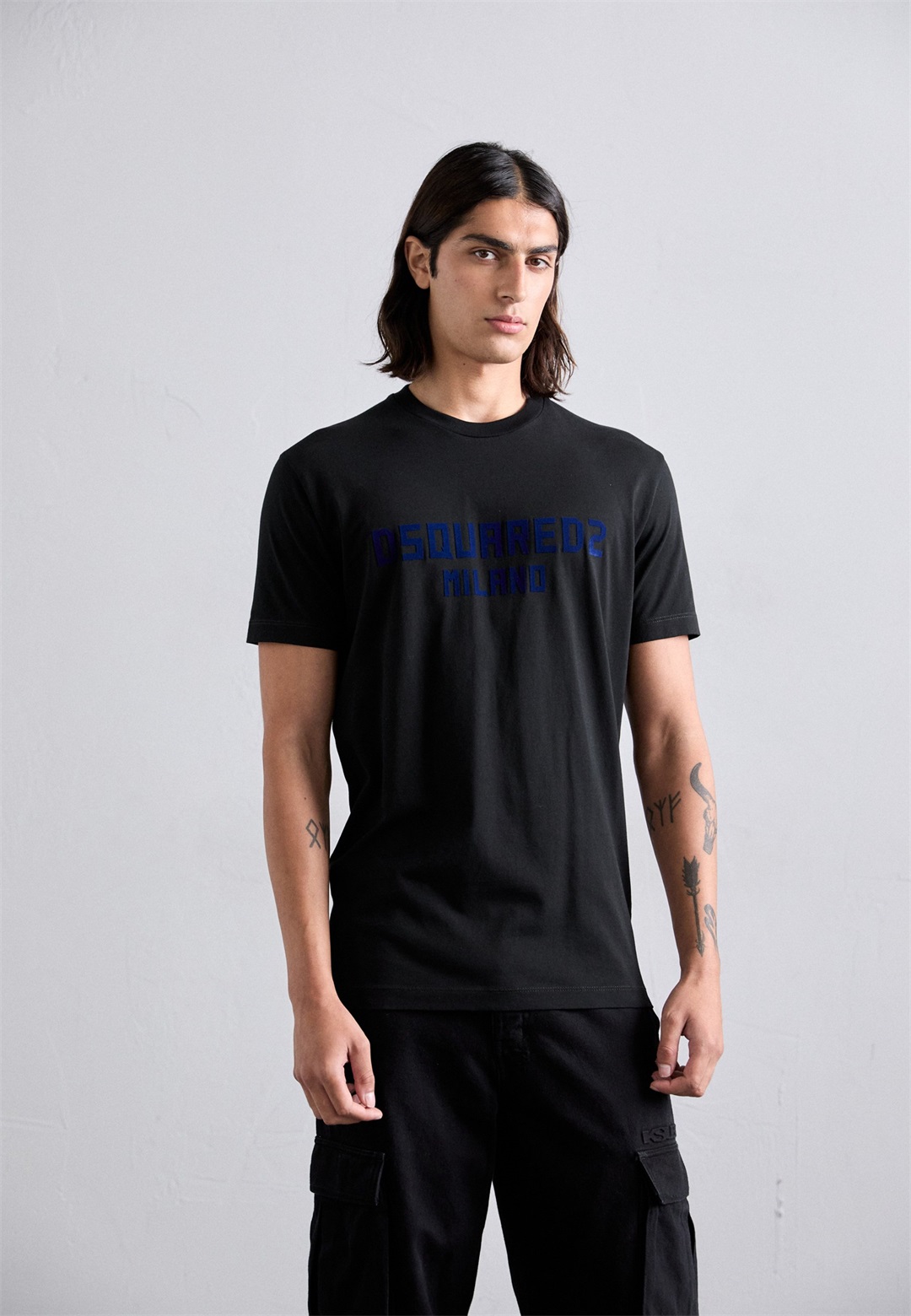 Dsquared2 COOL FIT TEE - T-Shirt print - black/dark navy/weiß