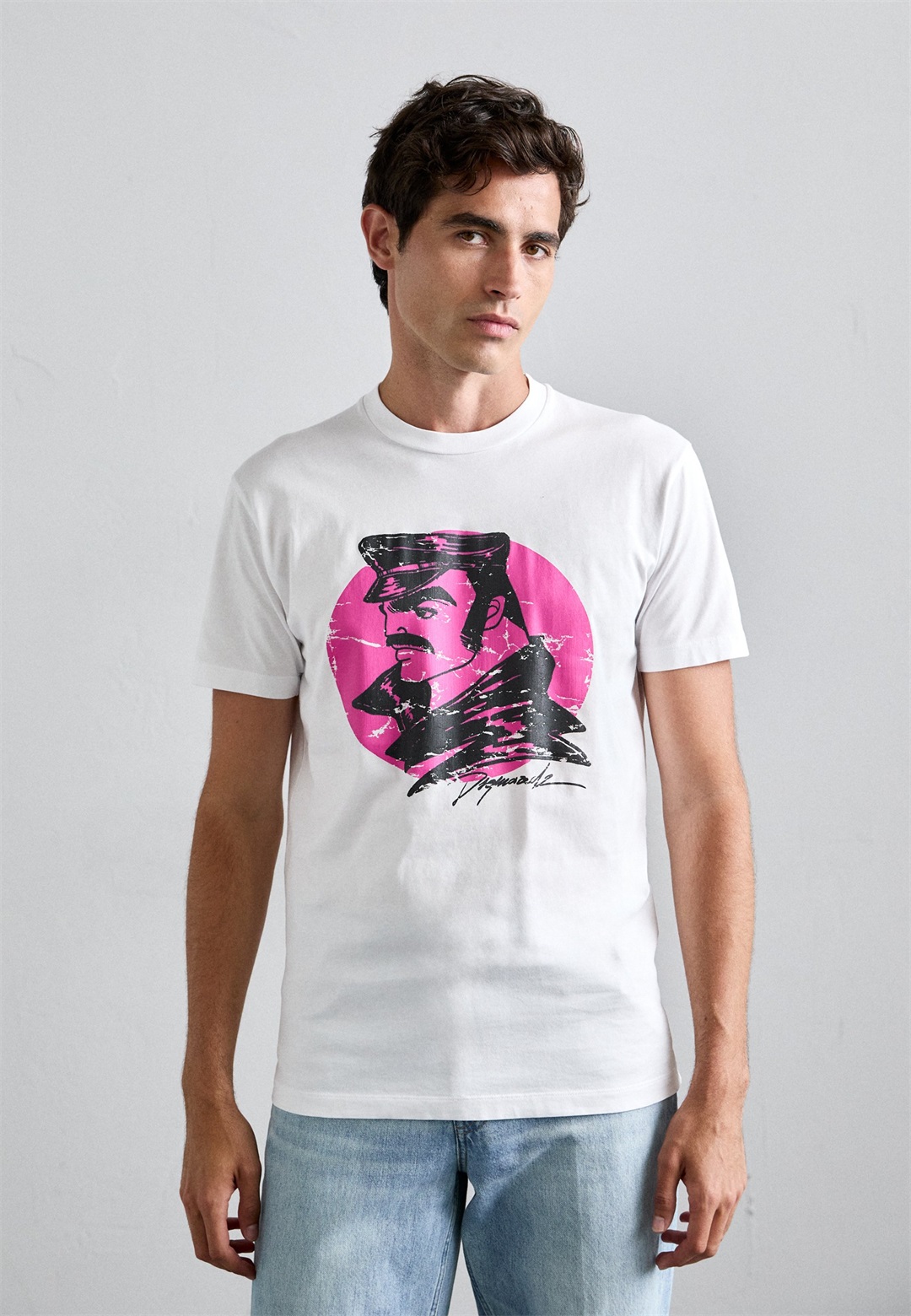 Dsquared2 REGULAR FIT TEE - T-Shirt print - white/weiß