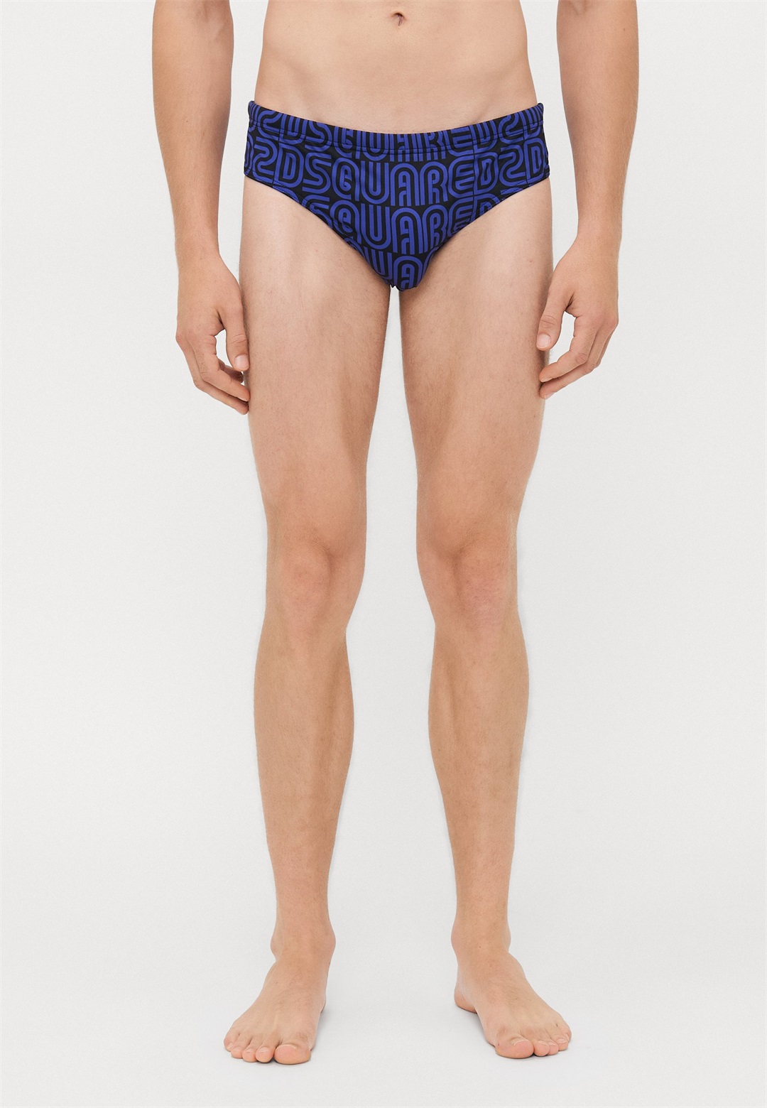 Dsquared2 NEOCLASSIC ALLOVER LOGO SWIM BRIEF - Badehose Slip - black/blue/blau