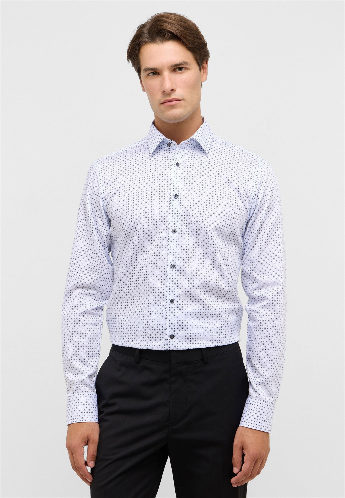 Eterna BAUMWOLLHEMD - SLIM FIT - Hemd - hellblau