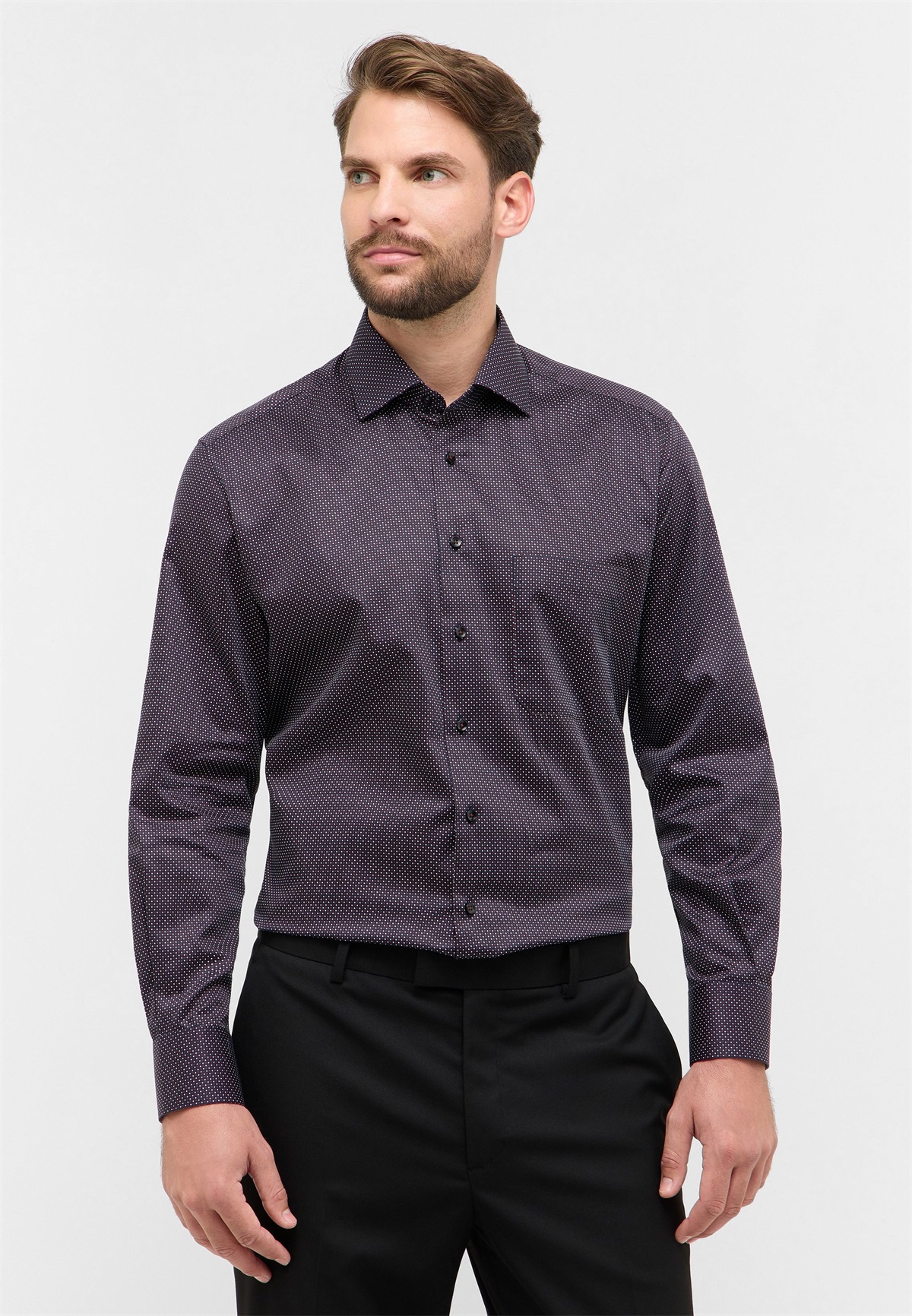 Eterna COMFORT - Hemd - burgunder/dunkellila