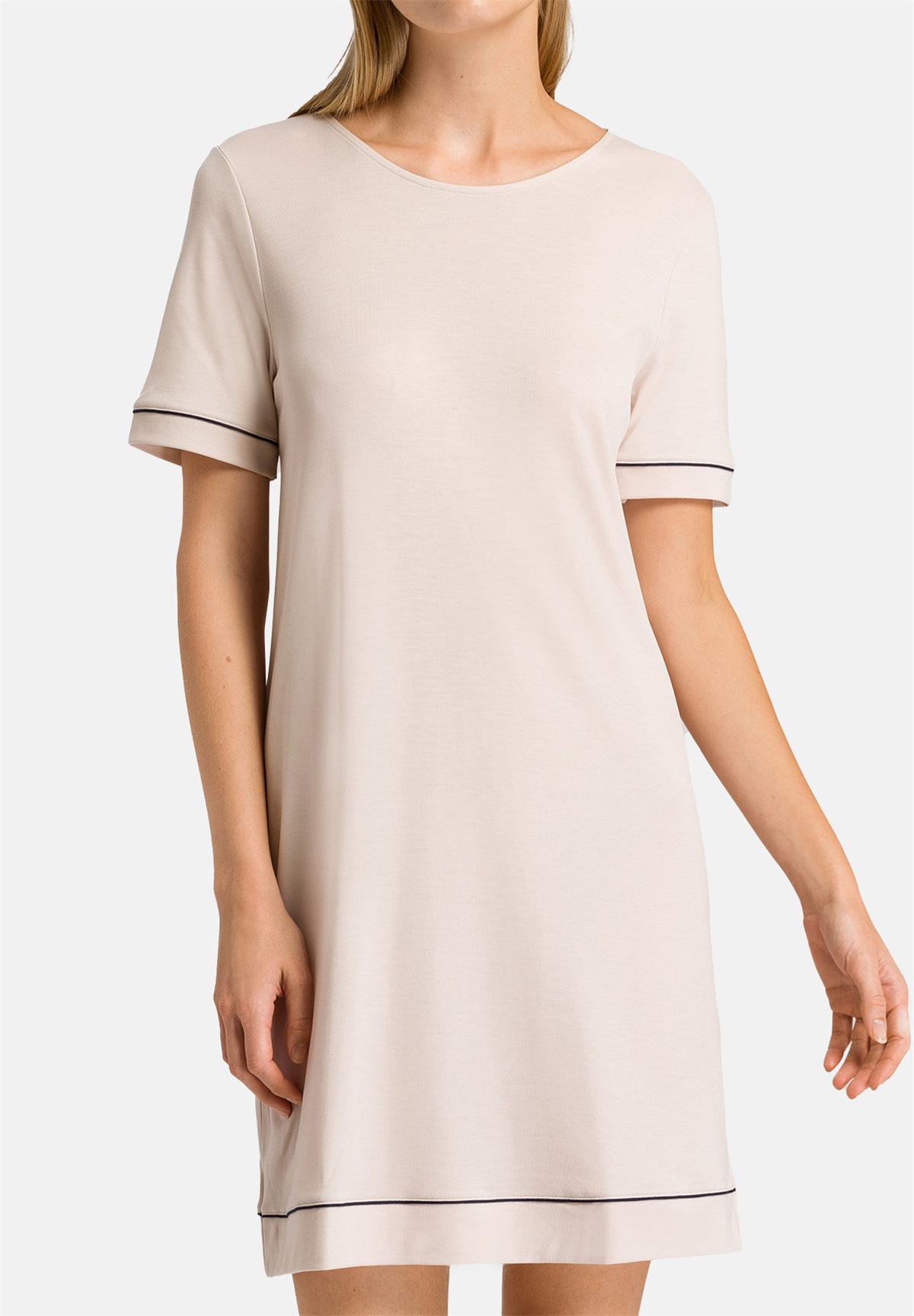 Hanro COMFORT KURZARM - Nachthemd - amond/offwhite