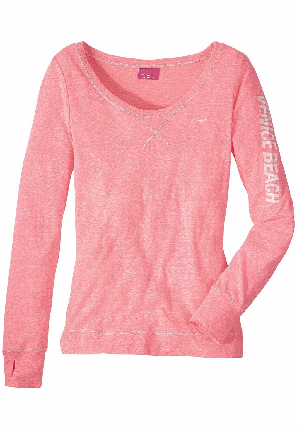 Venice Beach Langarmshirt - koralle-meliert/koralle