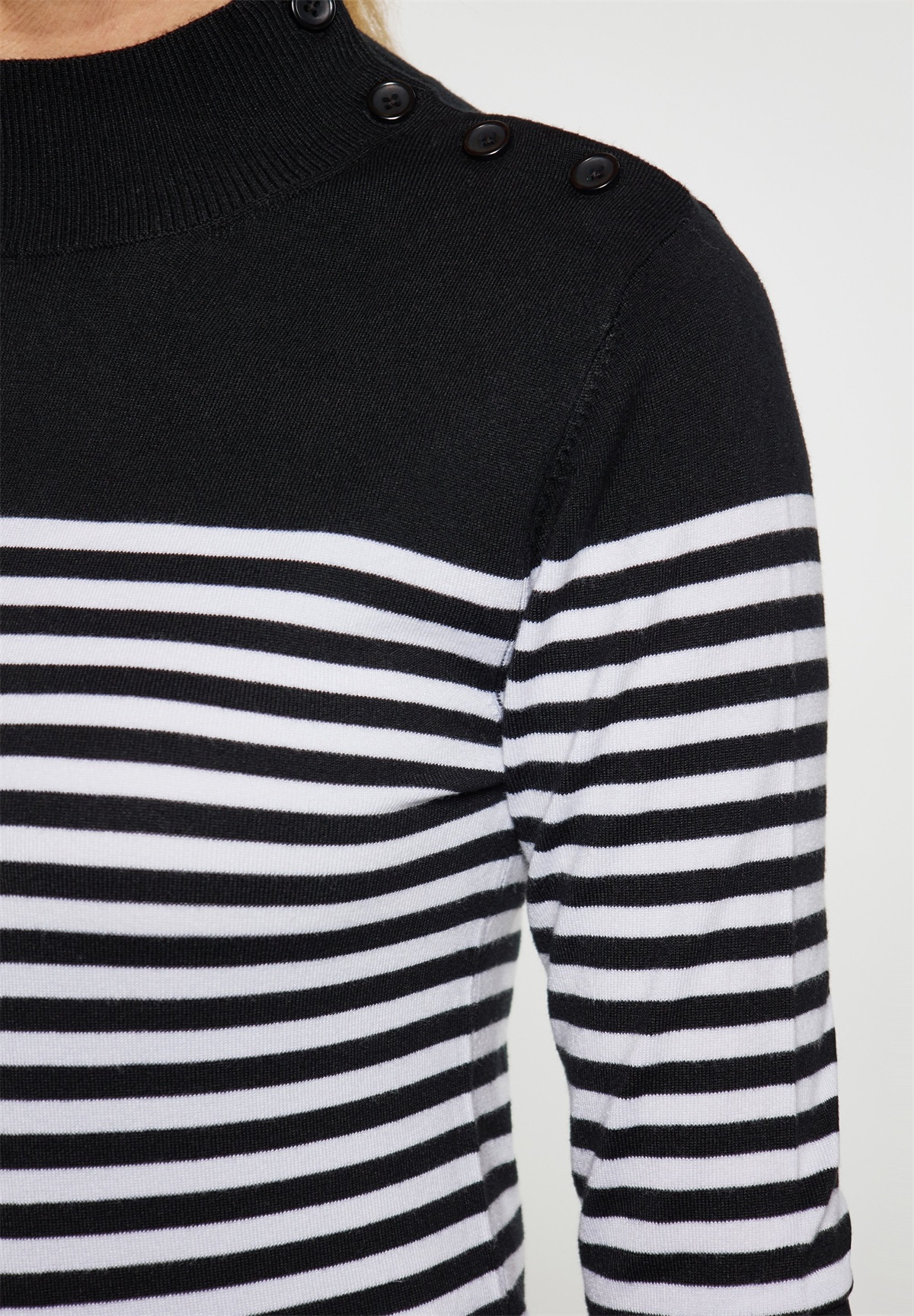 DreiMaster CO-BRANDED WITH RISA - Strickpullover - schwarz/weiss/schwarz