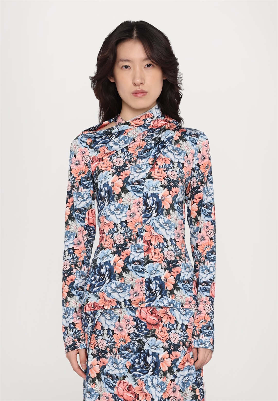 Rabanne Langarmshirt - english tapestry/pink/blue/green/türkis