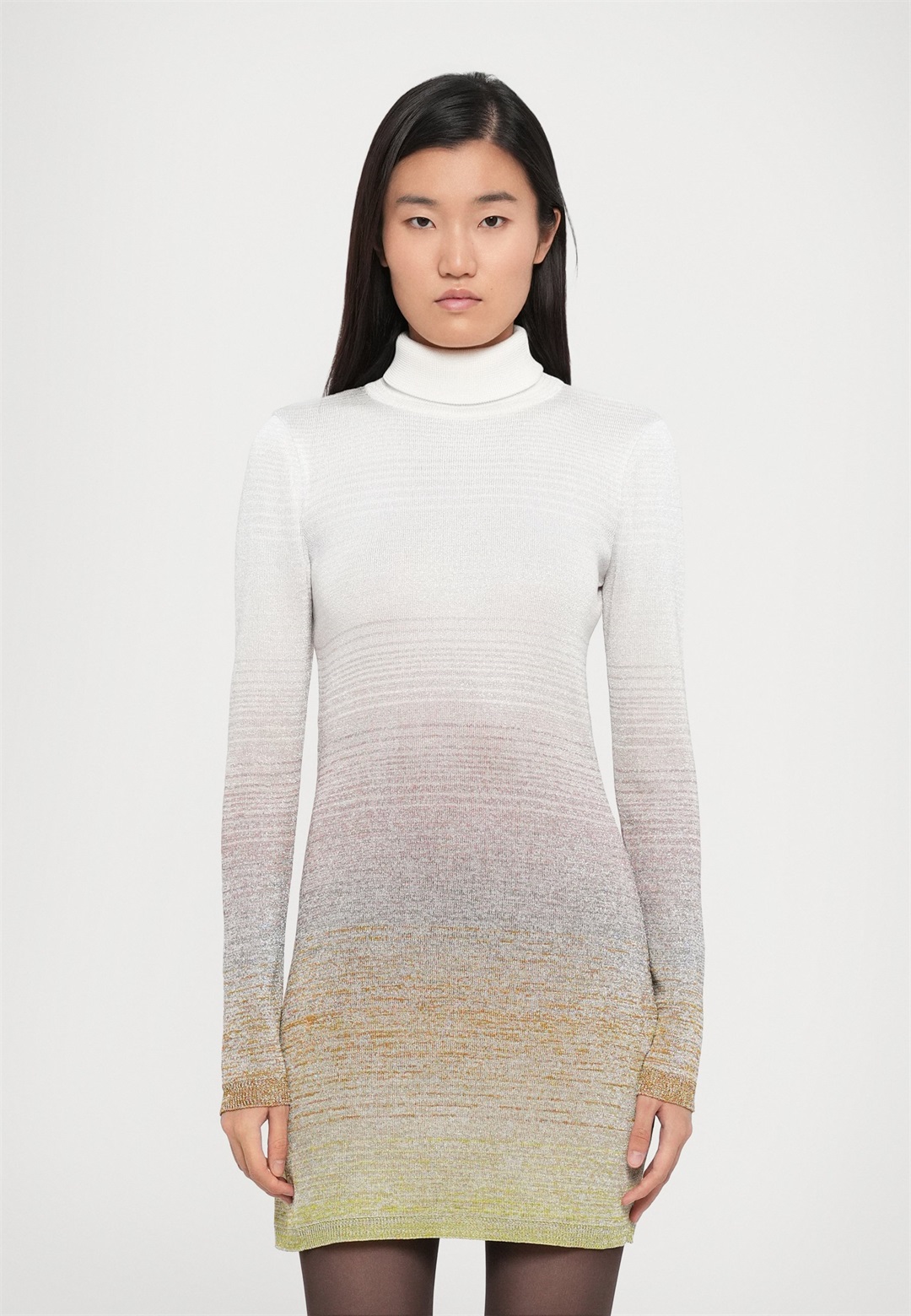 Missoni SHORT DRESS - Strickkleid - multi-coloured/yellow/green/rose/beige/lilla/mehrfarbig