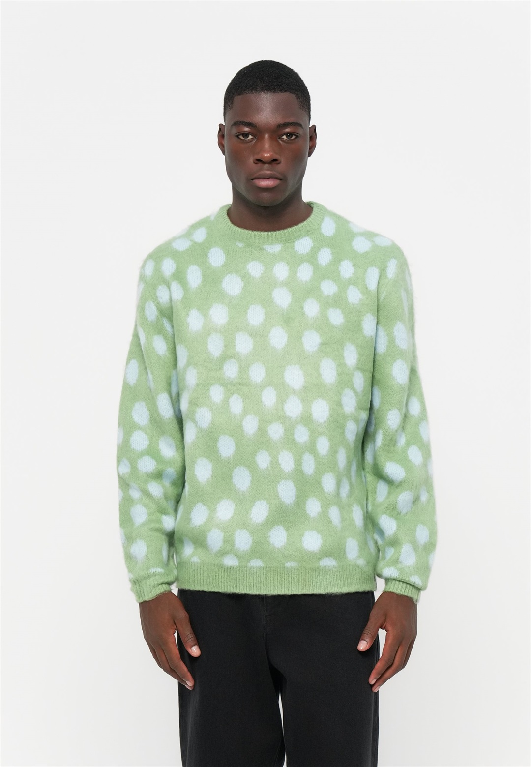 Santa Cruz CREW UNISEX - Strickpullover - moon rock/grün