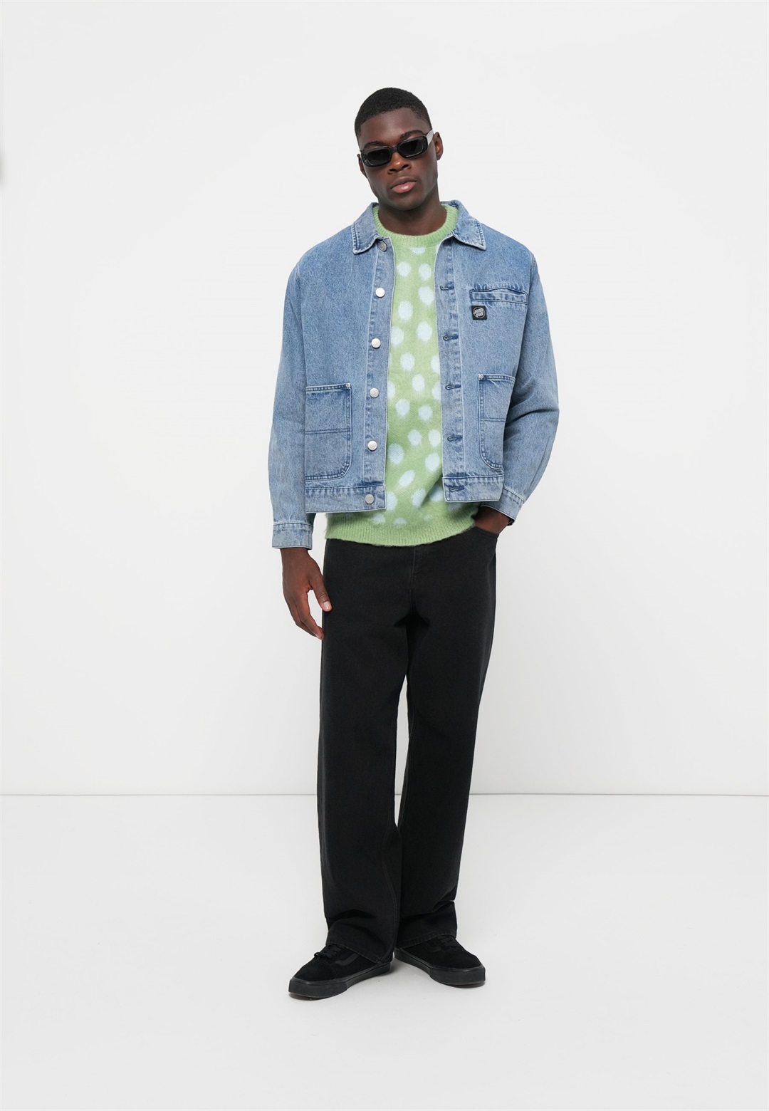 Santa Cruz RAILROAD JACKET UNISEX - Jeansjacke - mid blue/blau