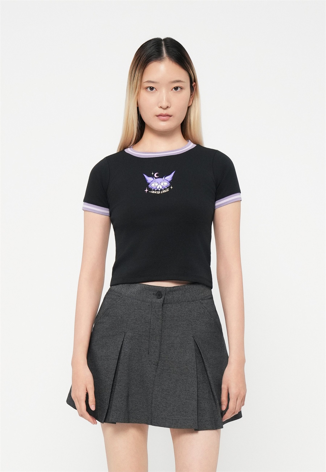 Santa Cruz NIGHT CRITTER MINI - T-Shirt print - black/schwarz