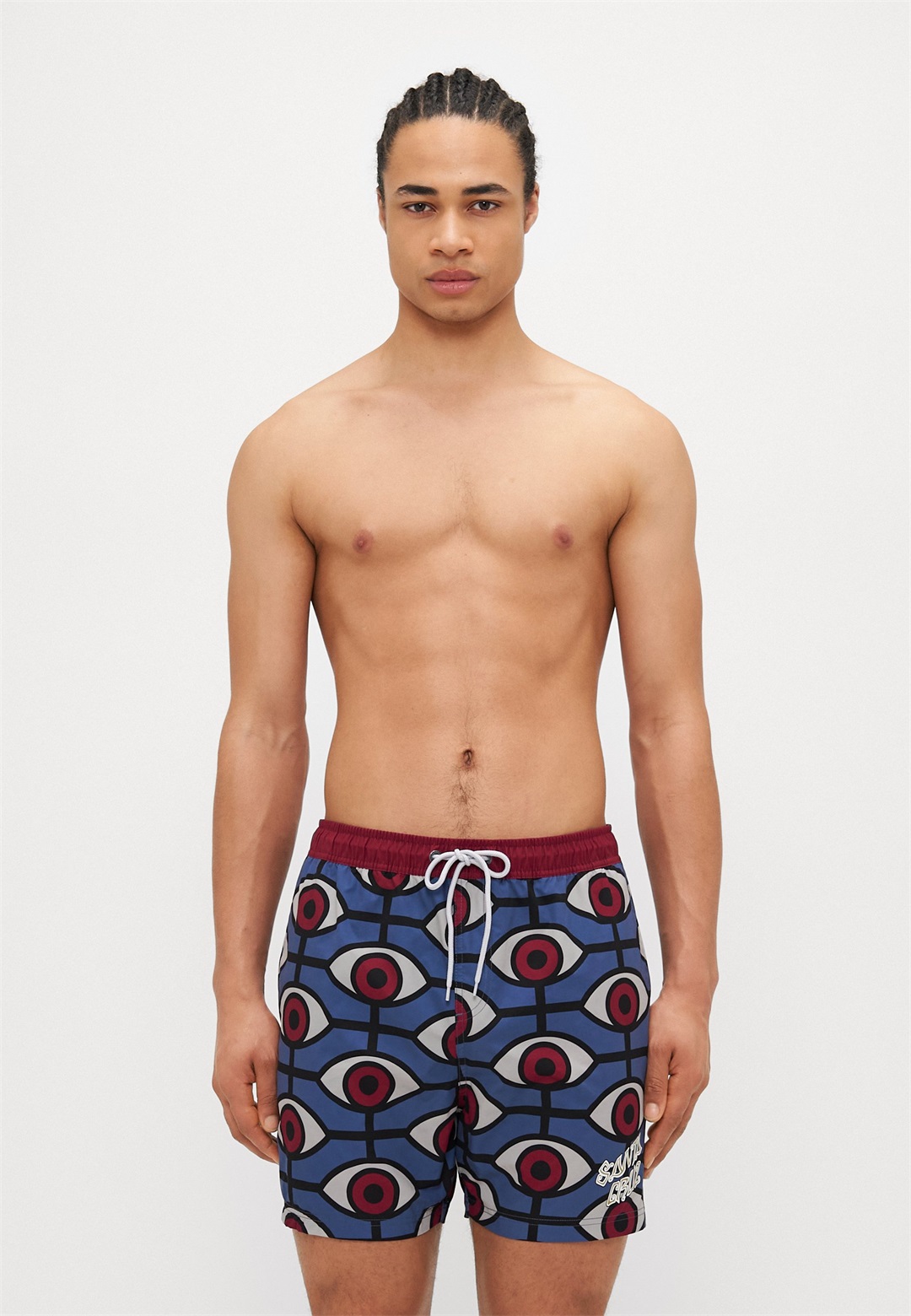 Santa Cruz SALBA EYES - Badeshorts - blue/bordeaux/mehrfarbig