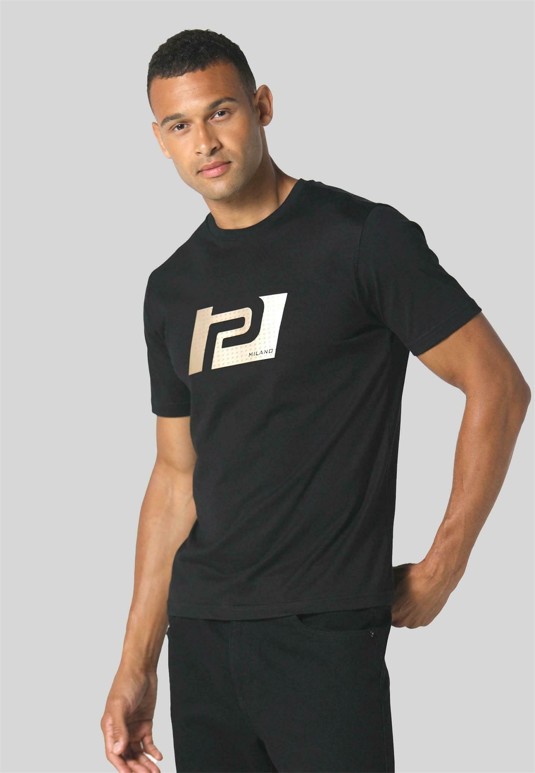 883 Police T-Shirt print - black/schwarz