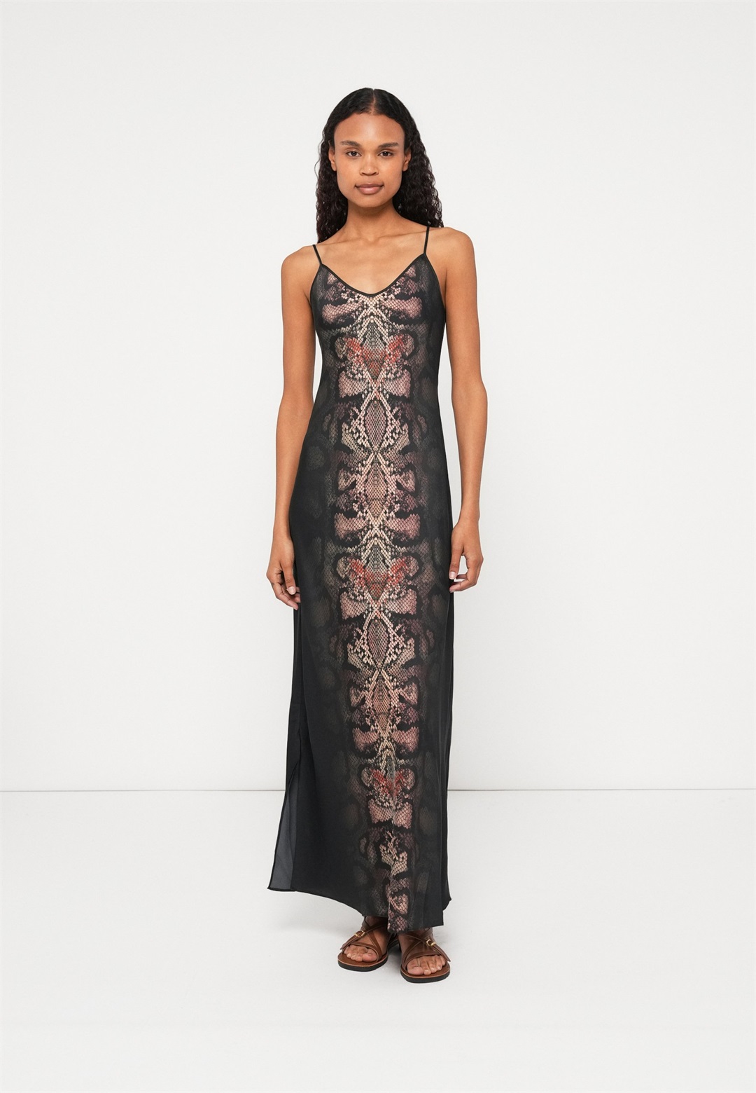 AllSaints BRYONY MAXI DRESS - Jerseykleid - ophis black/mehrfarbig