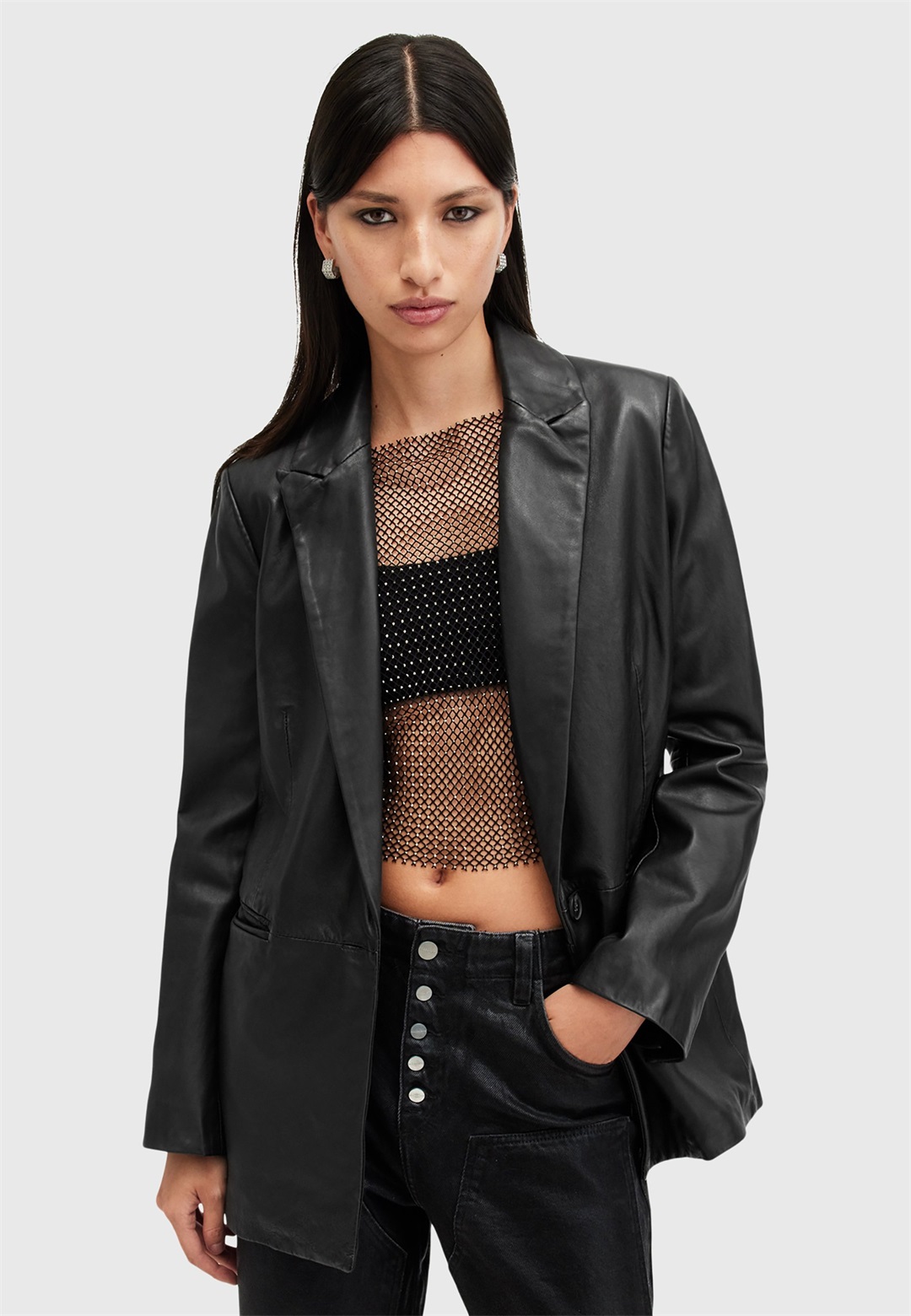 AllSaints DERI - Blazer - black/schwarz