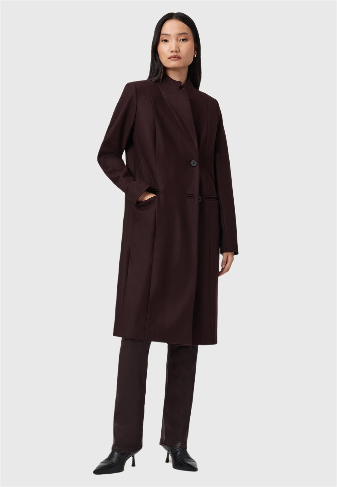 AllSaints SIDNEY - Klassischer Mantel - oxblood red/bordeaux