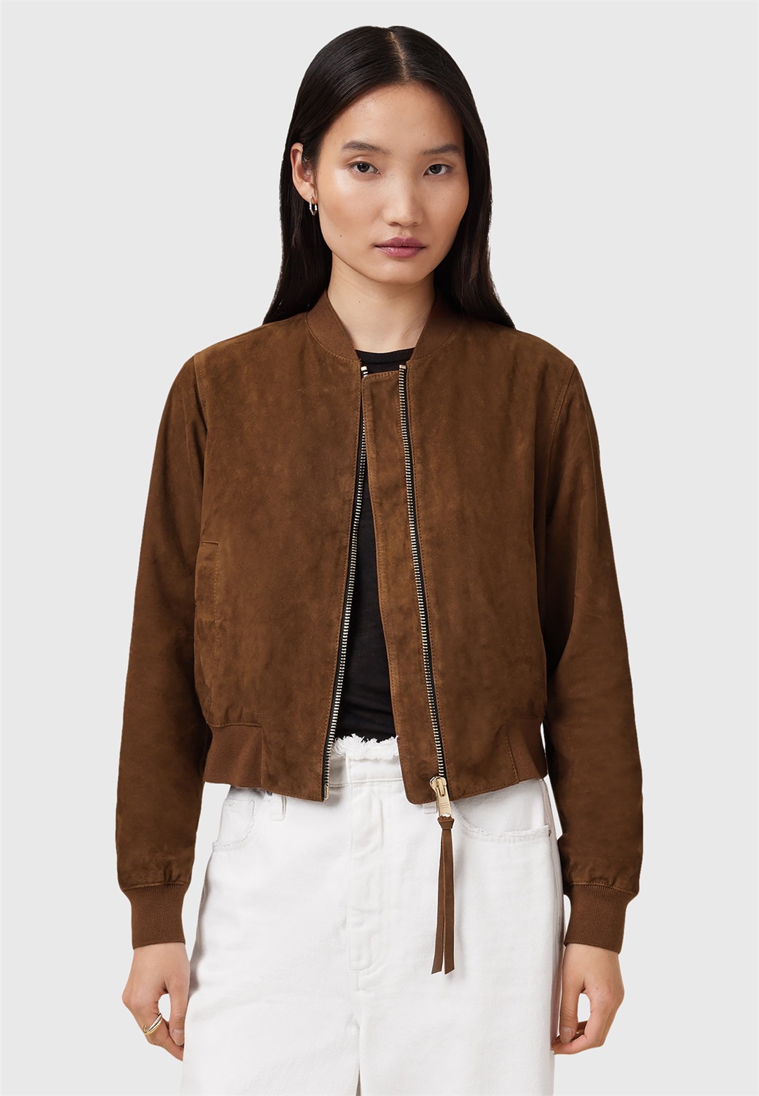 AllSaints ORTEN SUEDE - Lederjacke - brown/braun