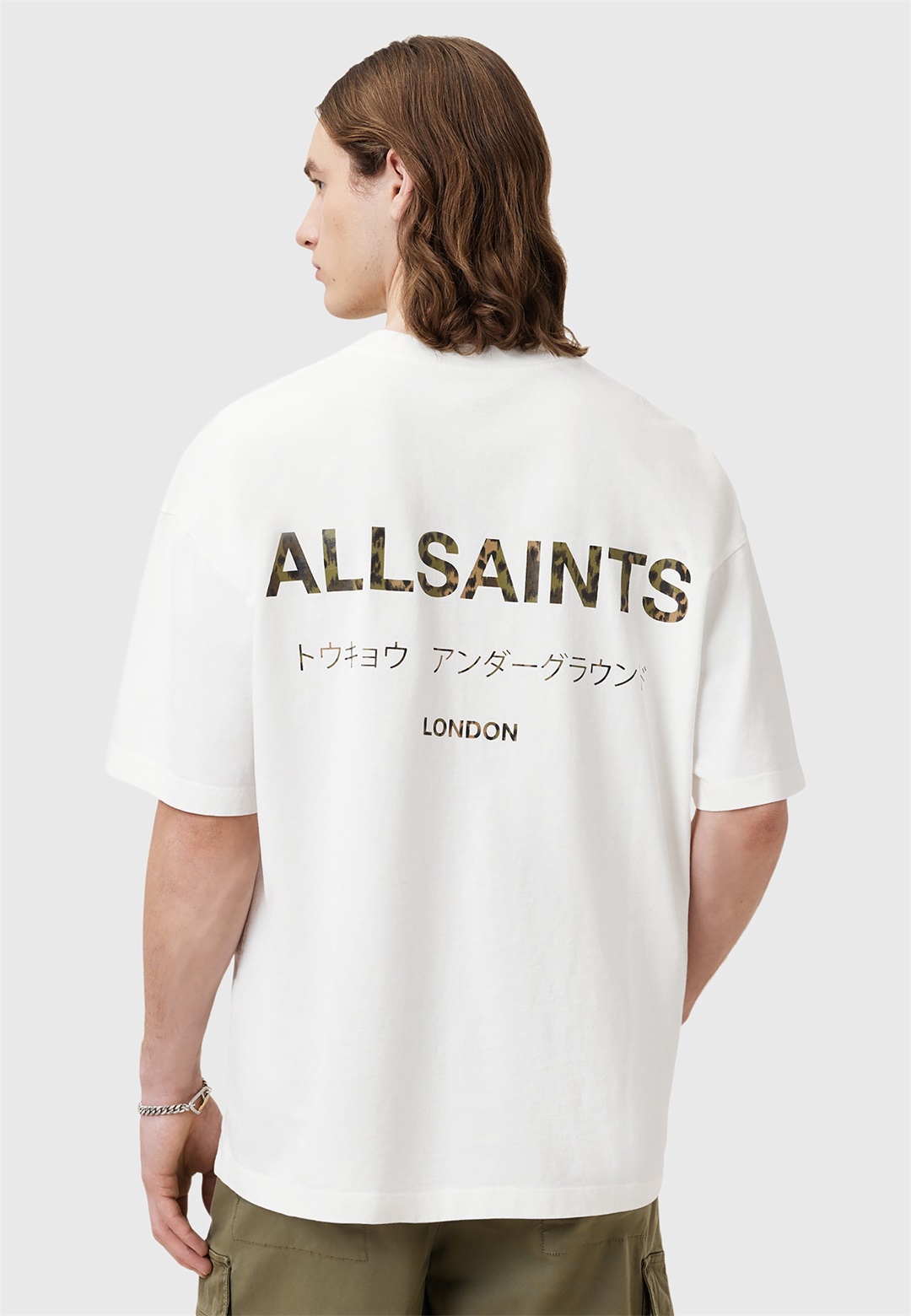AllSaints EXCLUSIVE STYX UNDERGROUND - T-Shirt print - ashen white/weiß