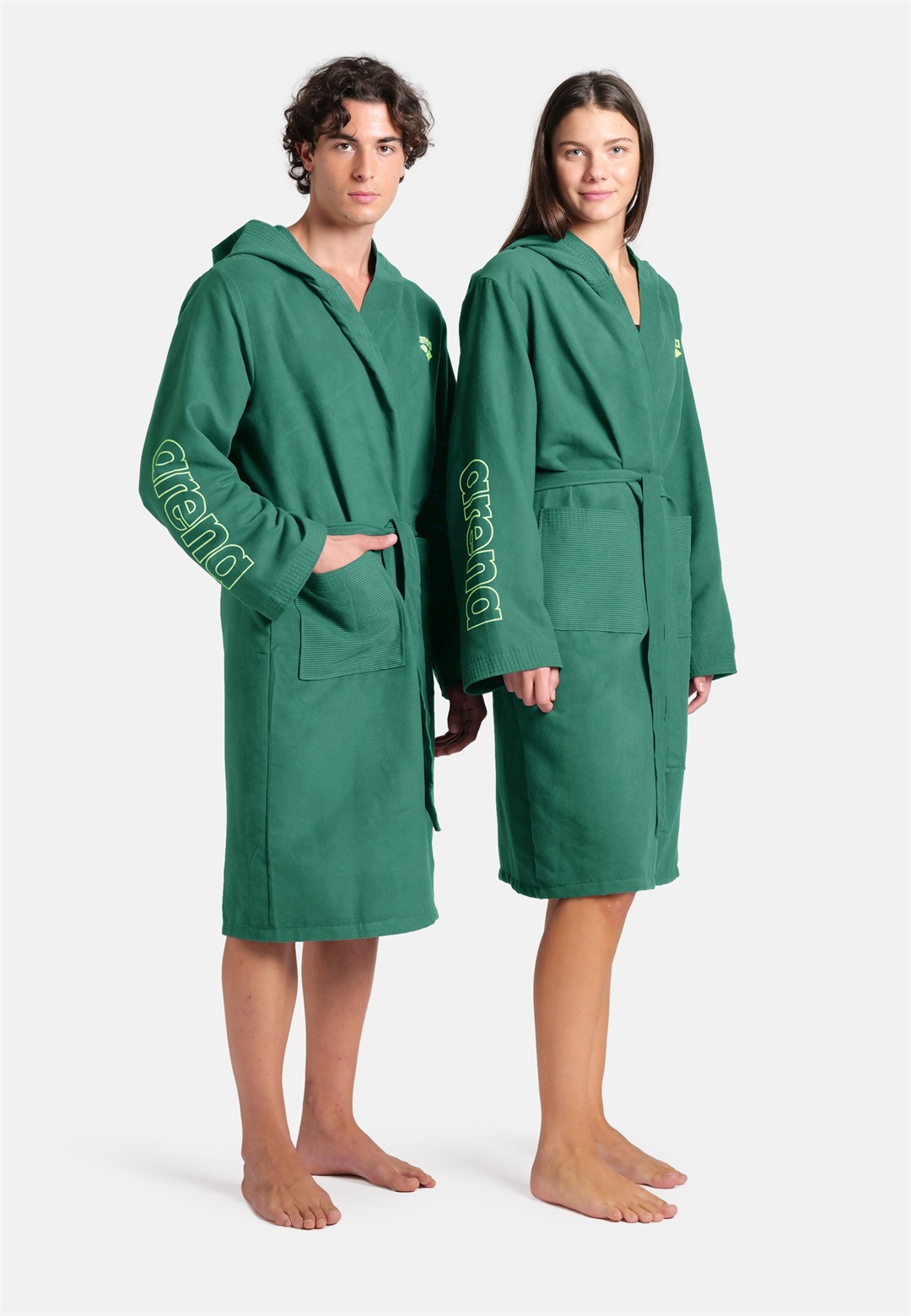 Arena ZEAL ROBE - Bademantel - dark sage/artic lime/grün