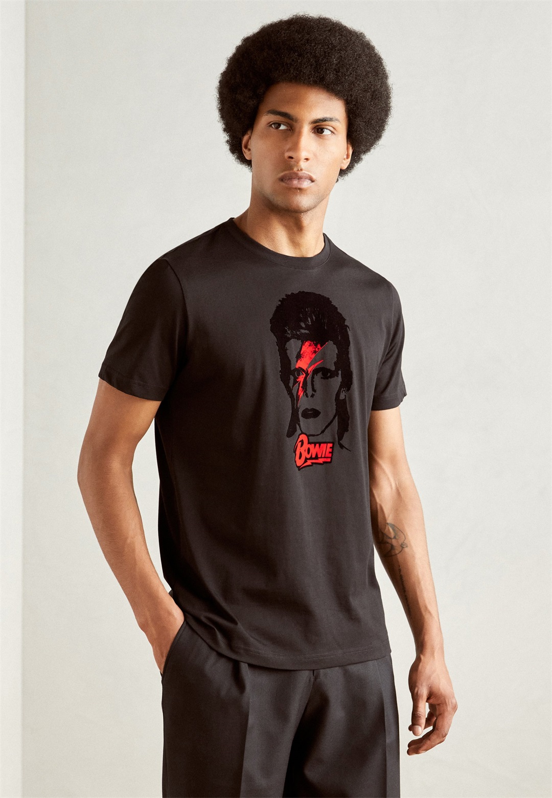 Antony Morato REGULAR FIT AND FLOCK - T-Shirt print - black/schwarz