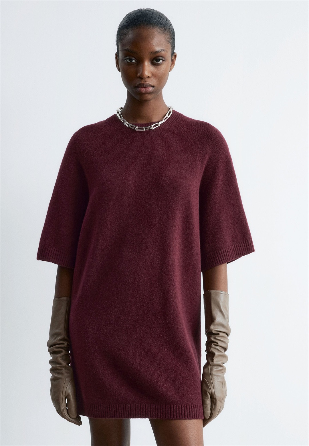 & other stories Freizeitkleid - dark red/dunkelrot