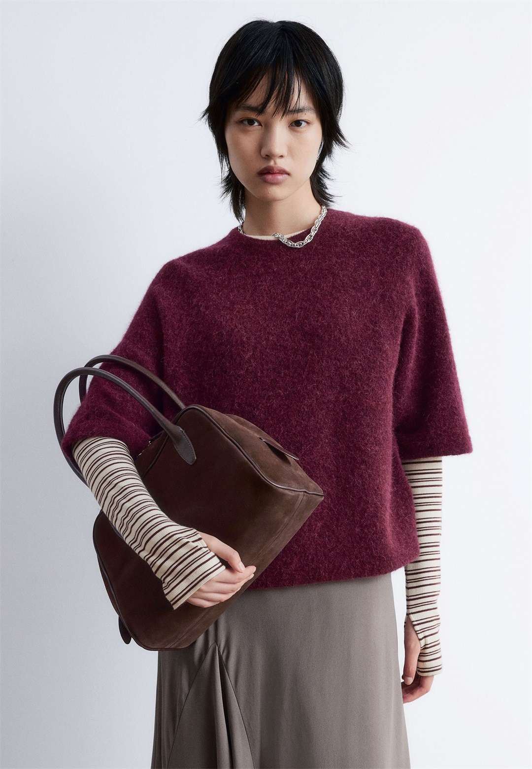& other stories Strickpullover - burgundy/bordeaux