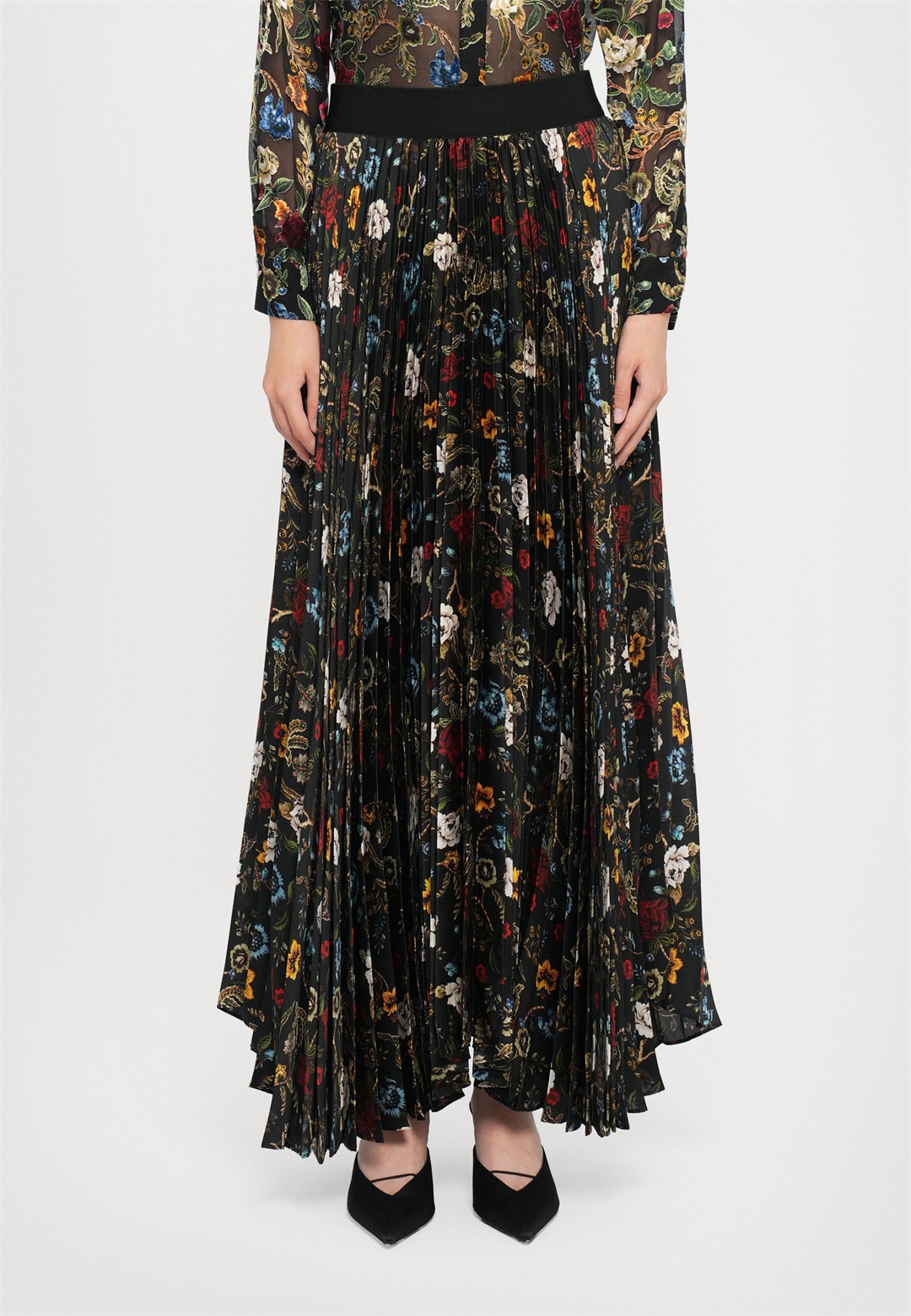 Alice + Olivia KATZ ASYMM - Maxirock - tapestry trails sm black/mehrfarbig