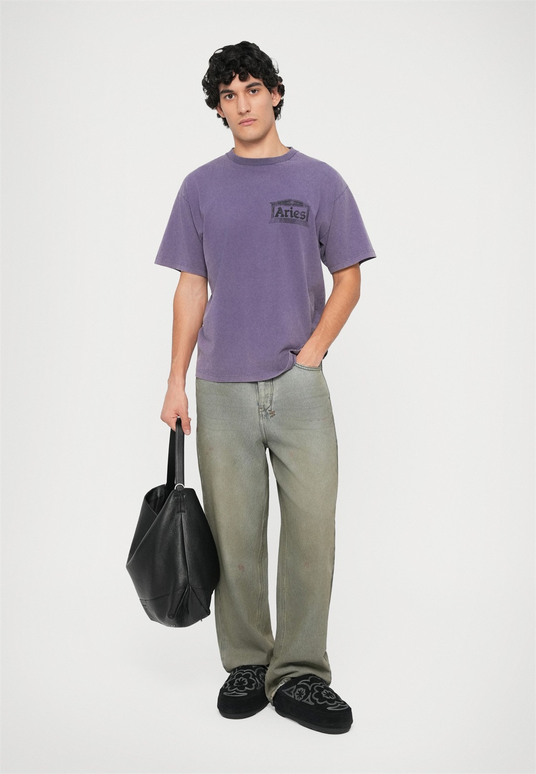 Aries AGED ANCIENT TEMPLE TEE UNISEX - T-Shirt print - purple/lila