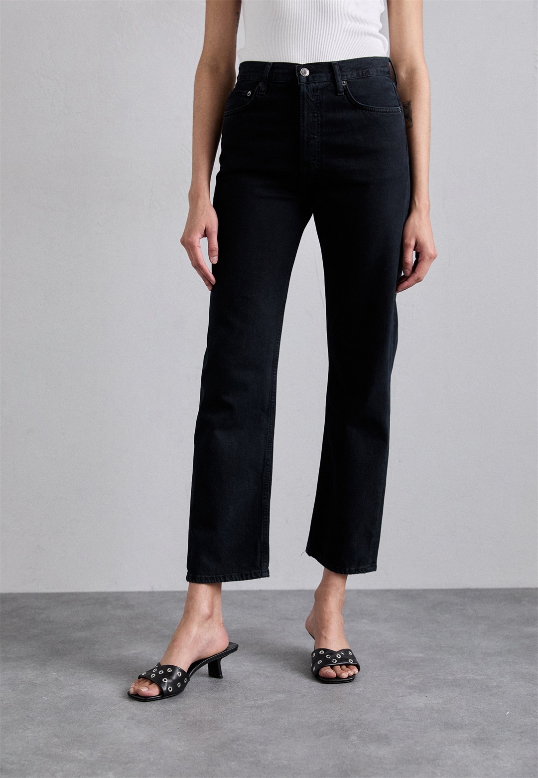 Agolde 90'S PINCH WAIST - Jeans Straight Leg - black/black denim