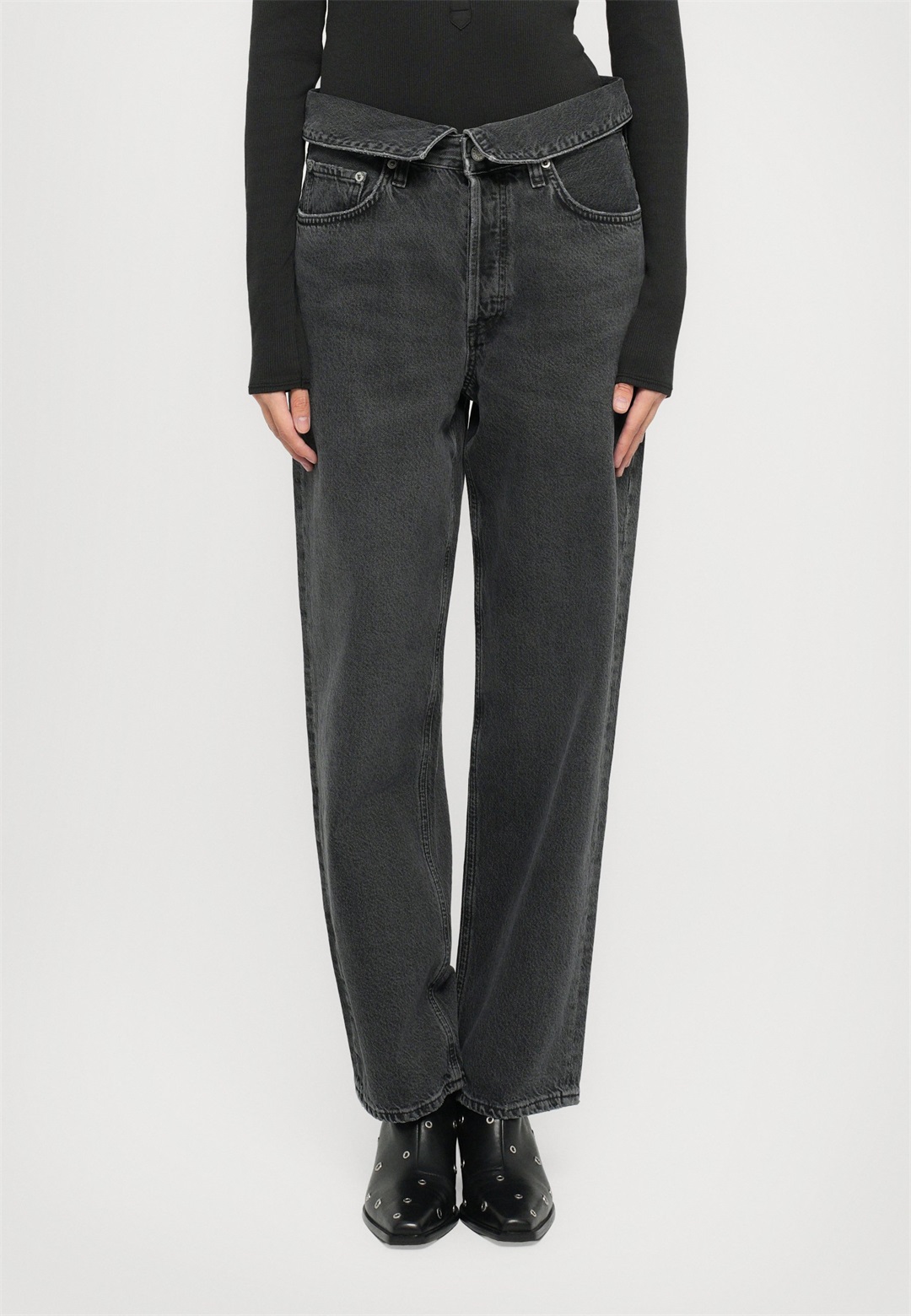 Agolde ECHO TAPER JEAN - Jeans Relaxed Fit - zephyr/vint marbled smoke/black denim