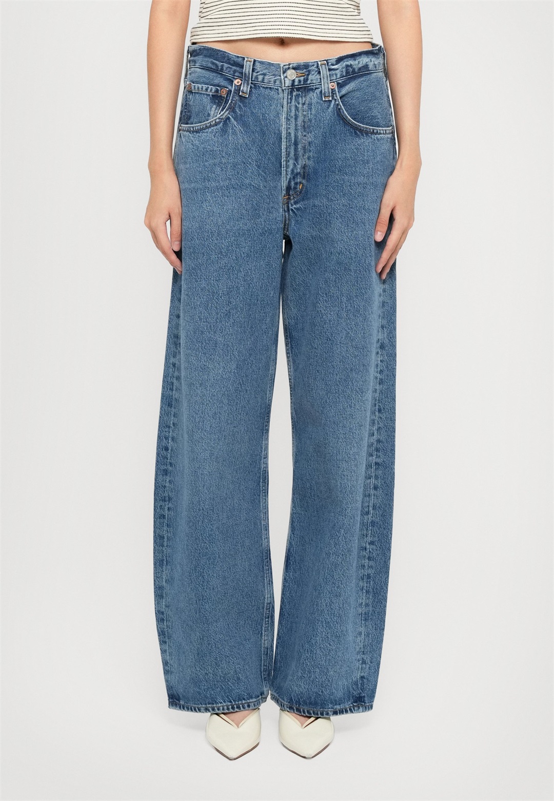 Agolde LOW CURVE - Wide Leg - blue denim