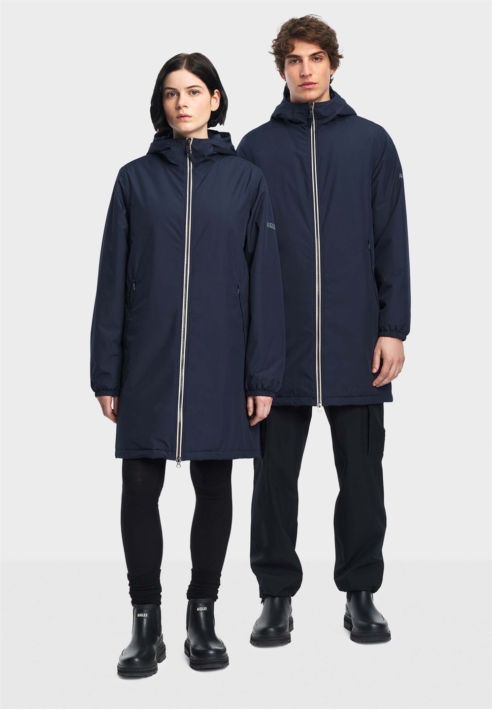 Aigle UNISEX - Parka - navy blue/dunkelblau meliert