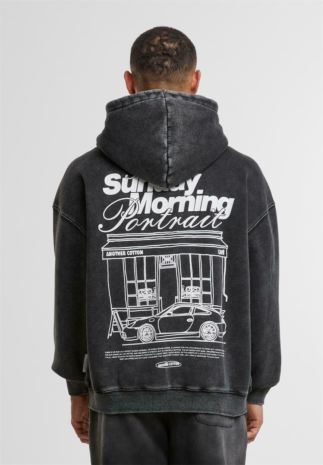 Another Cotton Lab SUNDAY MORNING HOODIE - Sweatjacke - black/schwarz